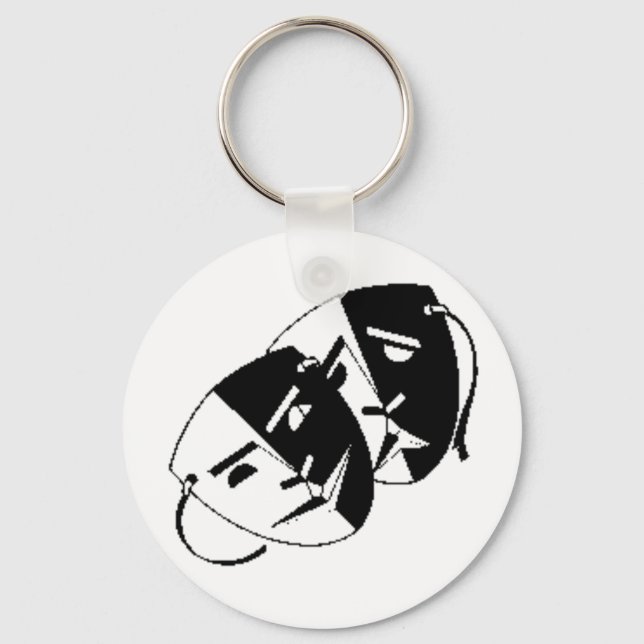 Comedy and Tragedy Keychain (Front)