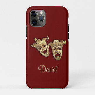 Comedy and Tragedy Maroon Theatre iPhone 11 Pro Case
