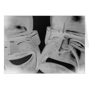 Comedy and Tragedy Masks (black and white)