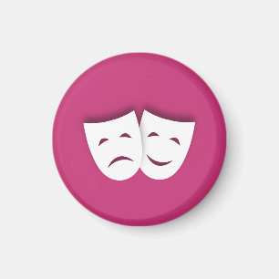 Comedy and Tragedy Masks Magnet