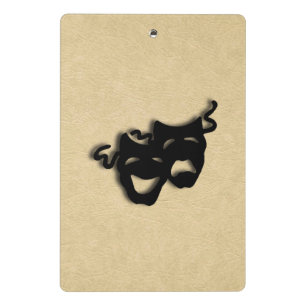 Comedy and Tragedy Masks Theatre Mini Clipboard