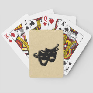 Comedy and Tragedy Masks Theatre Playing Cards