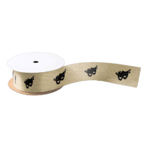 Comedy and Tragedy Masks Theatre Satin Ribbon