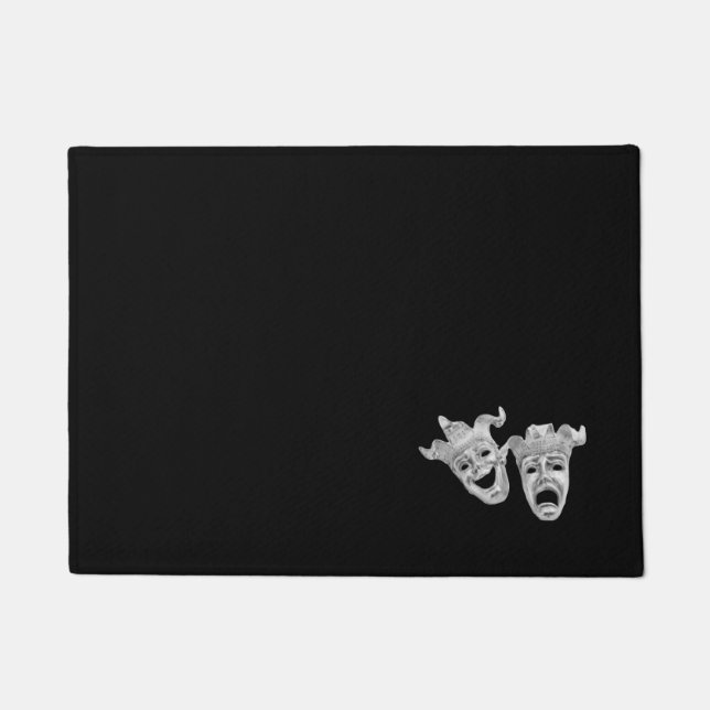 Comedy and Tragedy Silver Theatre Doormat (Front)