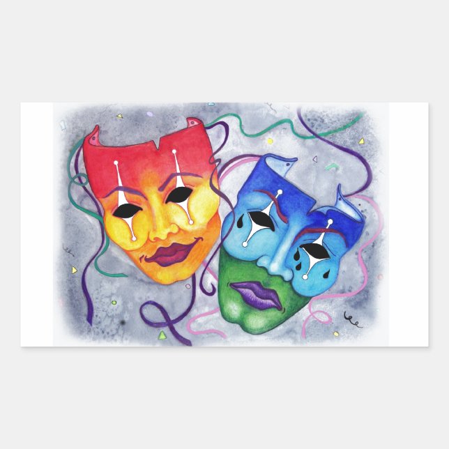 Comedy and Tragedy Sticker (Front)