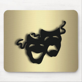 Comedy and Tragedy Theater Gold Mouse Pad