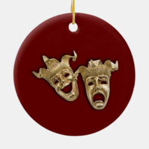 Comedy and Tragedy Theatre Ceramic Ornament