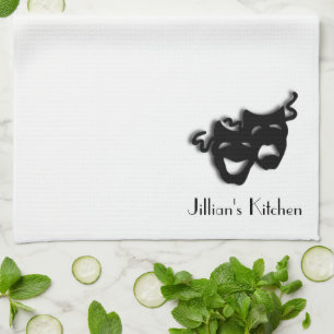 Comedy and Tragedy Theatre Custom Kitchen Towel