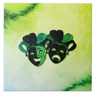  Comedy and Tragedy Theatre Design Green Tile