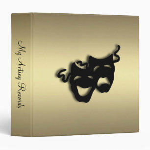 Comedy and Tragedy Theatre Gold Binder