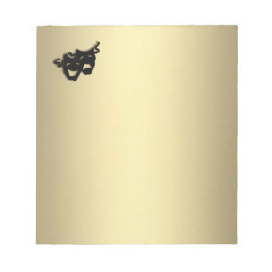 Comedy and Tragedy Theatre Gold Notepad