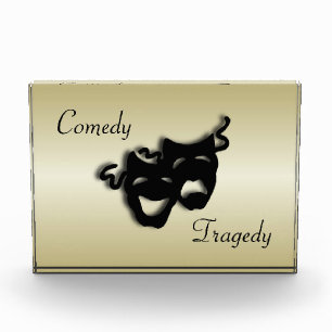 Comedy and Tragedy Theatre Gold Photo Block