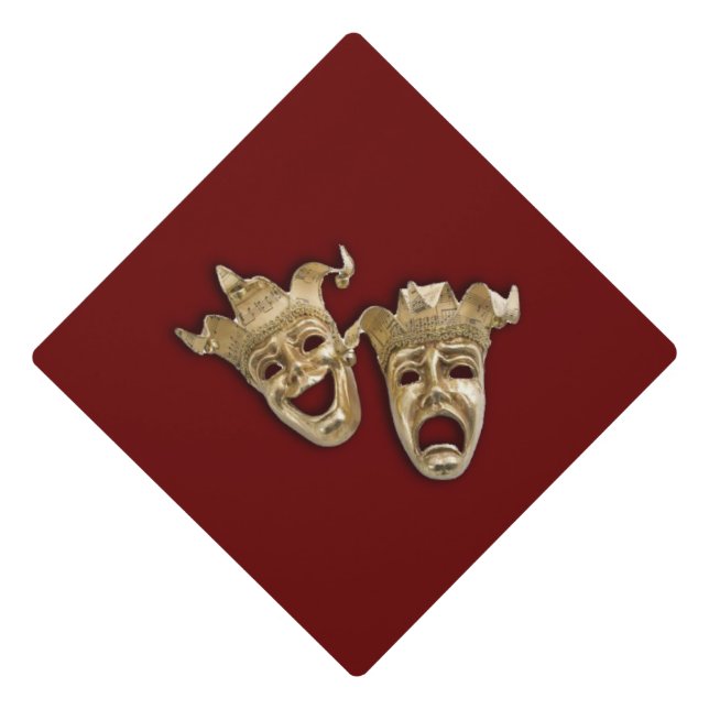 Comedy and Tragedy Theatre Graduation Cap Topper (Front)