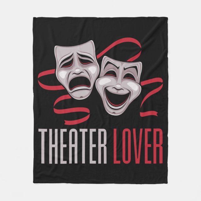 Comedy And Tragedy Theatre Lover Fleece Blanket (Front)