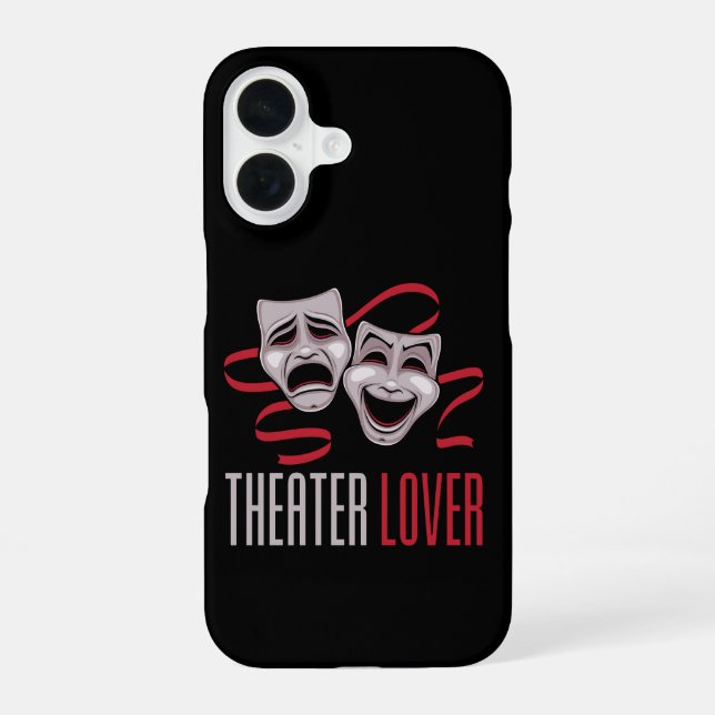 Comedy And Tragedy Theatre Lover iPhone 16 Case (Back)