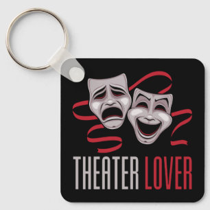 Comedy And Tragedy Theatre Lover Keychain