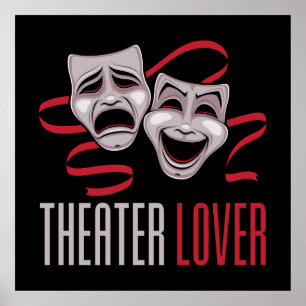 Comedy And Tragedy Theatre Lover Poster