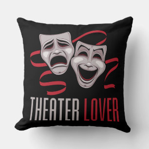 Comedy And Tragedy Theatre Lover Throw Pillow