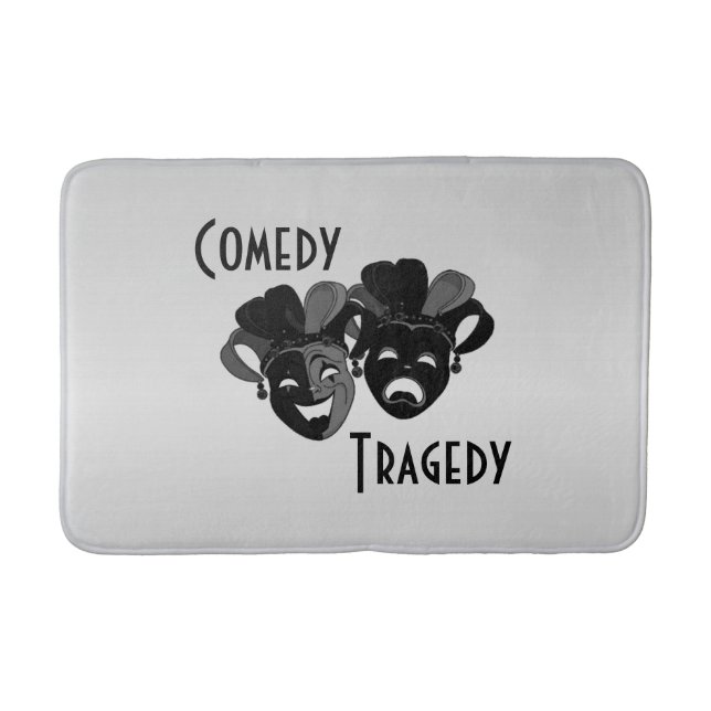 Comedy and Tragedy Theatre Masks Bath Mat (Front)