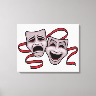 Comedy And Tragedy Theatre Masks Canvas Print