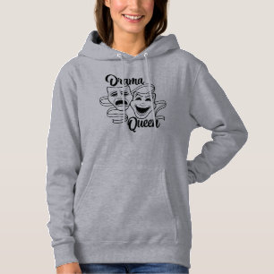Comedy And Tragedy Theatre Masks Drama Queen Black Hoodie
