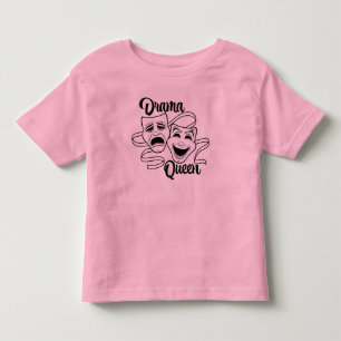 Comedy And Tragedy Theatre Masks Drama Queen Black Toddler T-shirt