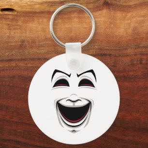Comedy And Tragedy Theatre Masks Faces Keychain