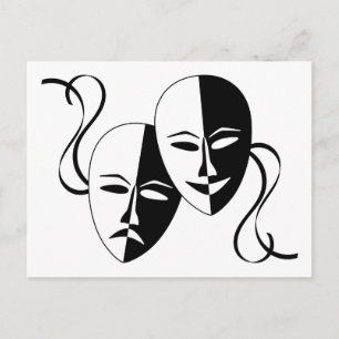 Comedy and Tragedy Theatre Masks/Faces Postcard