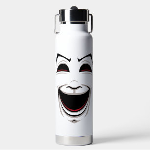 Comedy And Tragedy Theatre Masks Faces Water Bottle