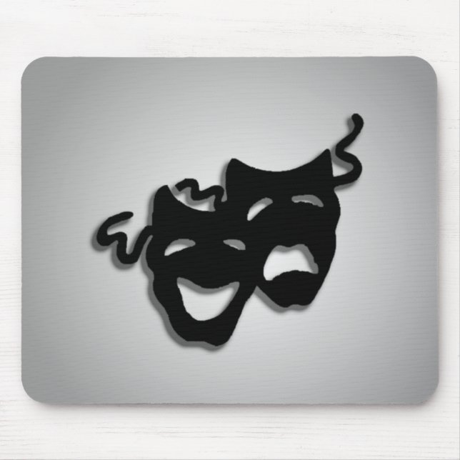 Comedy and Tragedy Theatre Masks Mouse Pad (Front)