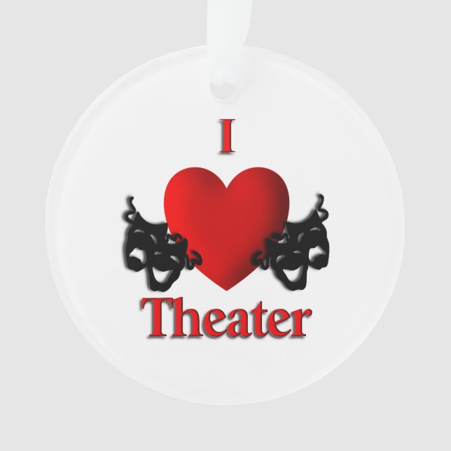 Comedy and Tragedy Theatre Masks Ornament (Front)
