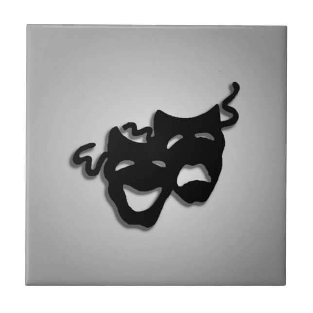 Comedy and Tragedy Theatre Masks Tile (Front)
