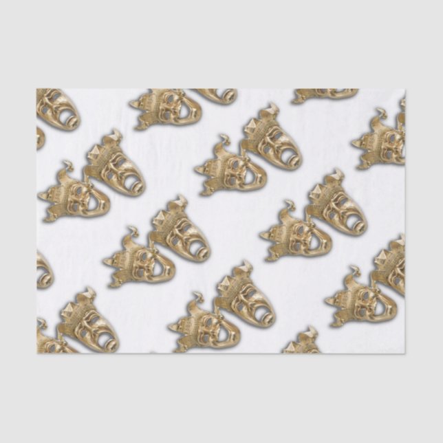 Comedy and Tragedy Theatre Masks Tissue Paper (Front)