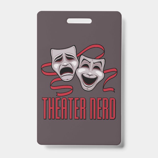 Comedy And Tragedy Theatre Nerd Badge (Front)