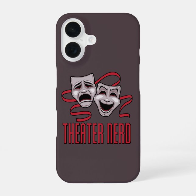 Comedy And Tragedy Theatre Nerd iPhone 16 Case (Back)