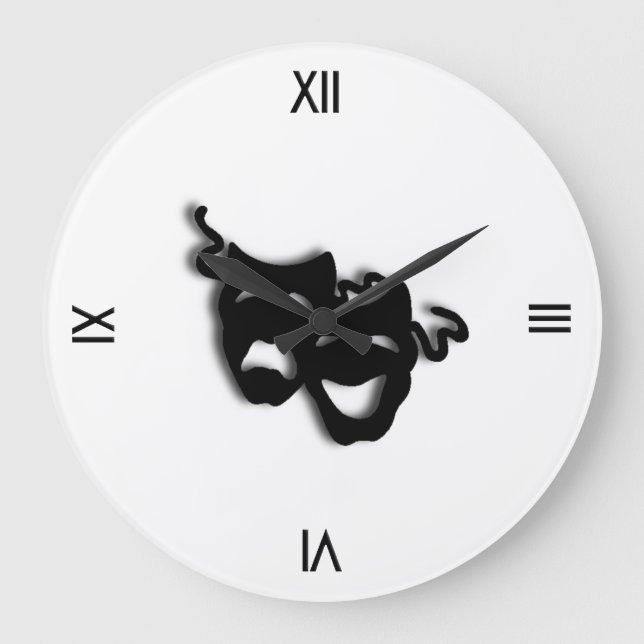 Comedy and Tragedy Theatre Wall Clock (Front)