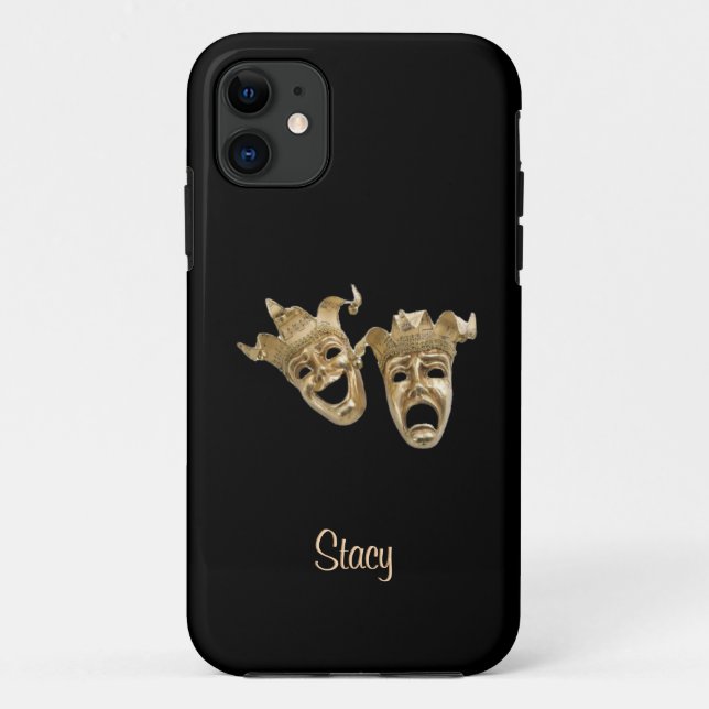 Comedy and Tragedy Unique Theatre Monogram Case-Mate iPhone Case (Back)