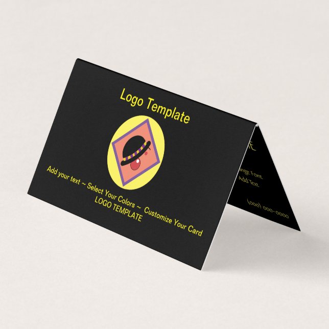 Comedy Funny Entertainer Logo Template Business Card (Front)
