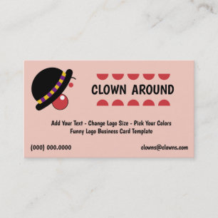 Comedy Logos Clown Business Card