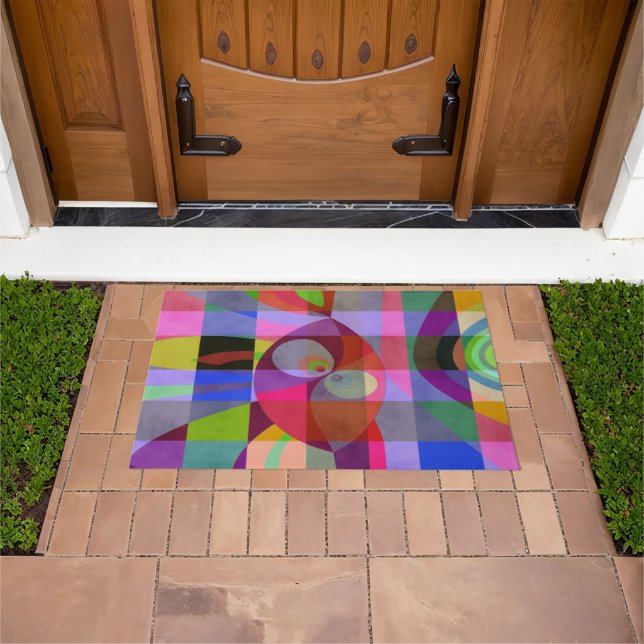Comedy multicolored pattern doormat (Outdoor)