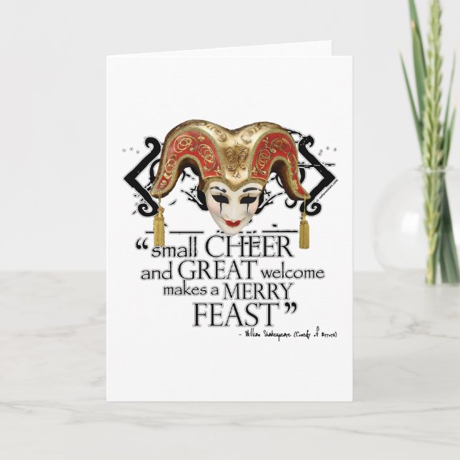 Comedy Of Errors Feast Quote Card (Front)