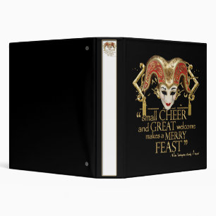 Comedy Of Errors Feast Quote (Gold Version) Binder