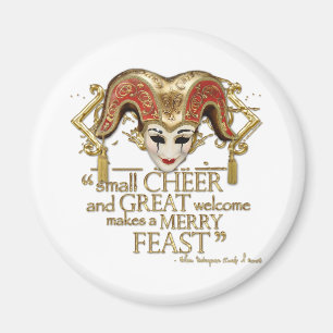 Comedy Of Errors Feast Quote (Gold Version) Magnet