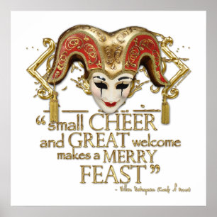 Comedy Of Errors Feast Quote (Gold Version) Poster