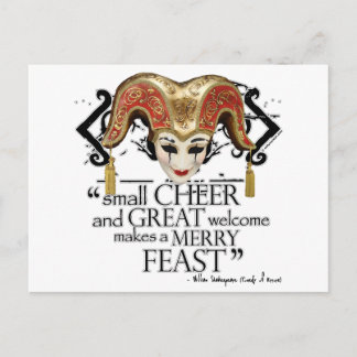 Comedy Of Errors Feast Quote Postcard