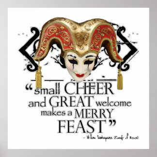 Comedy Of Errors Feast Quote Poster