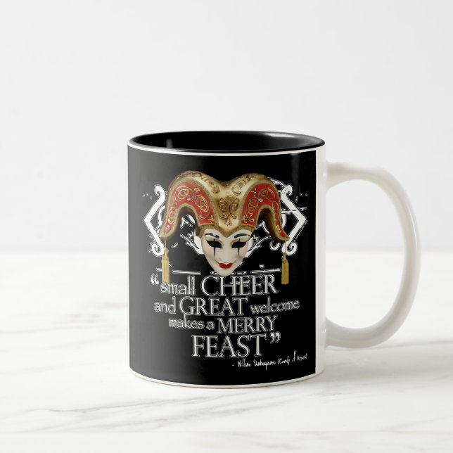 Comedy Of Errors Feast Quote Two-Tone Coffee Mug (Right)