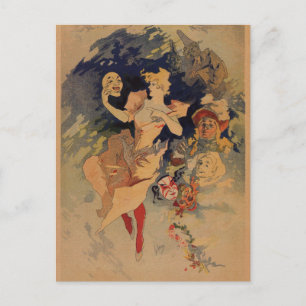 Comedy Theatre 1900 by Jules Chéret Postcard