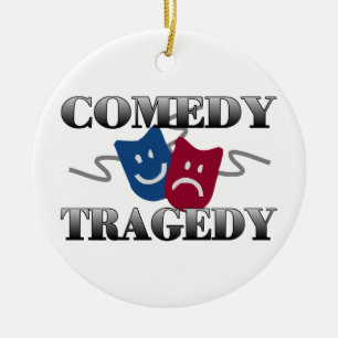 Comedy Tragedy Ceramic Ornament