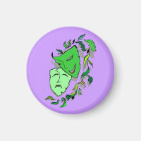 COMEDY & TRAGEDY DRAMA MASKS-THEATRE ARTS MAGNET!